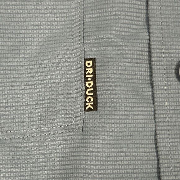 Dri Duck Shirt Mens XL Blue Vented Long Roll Tab Sleeve Pocket Fishing Outdoor - Picture 2 of 9